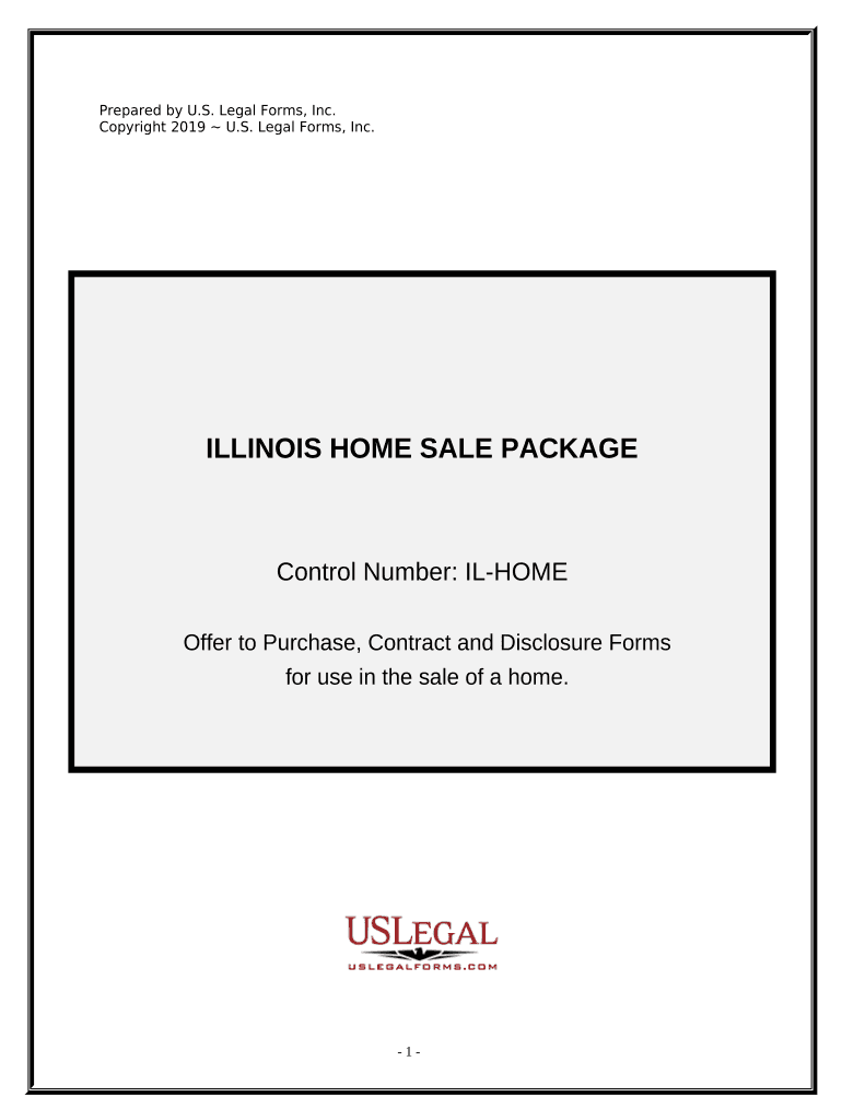 Real Estate Home Sales Package with Offer to Purchase, Contract of Sale, Disclosure Statements and More for Residential House Il  Form
