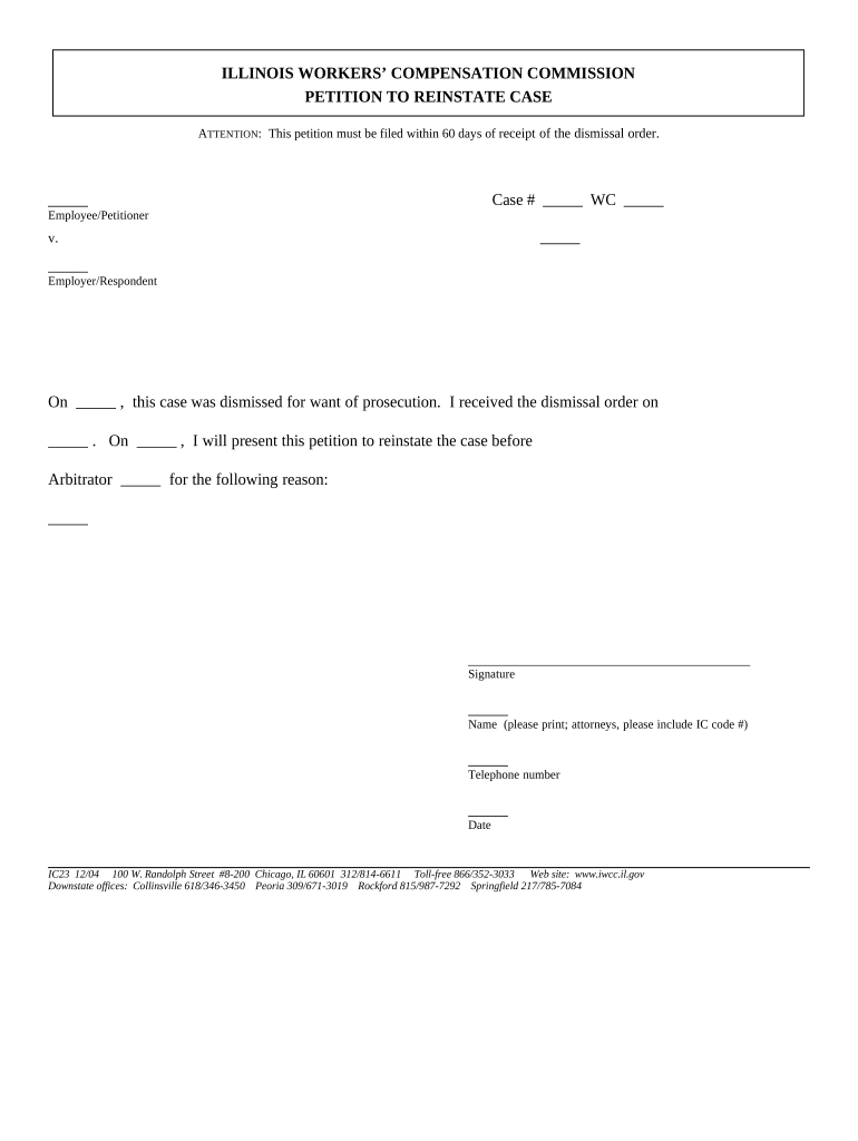 Illinois Workers Compensation  Form