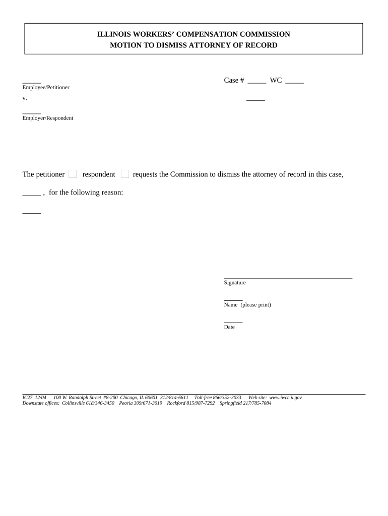 Illinois Motion Dismiss Form