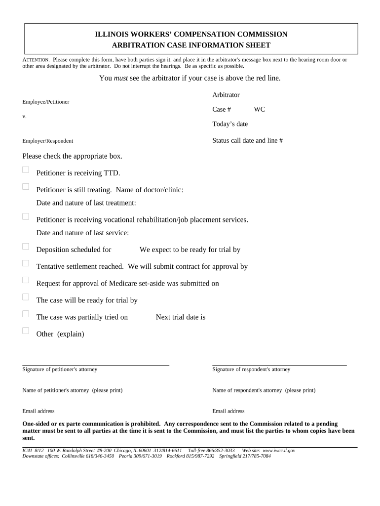 Illinois Compensation  Form