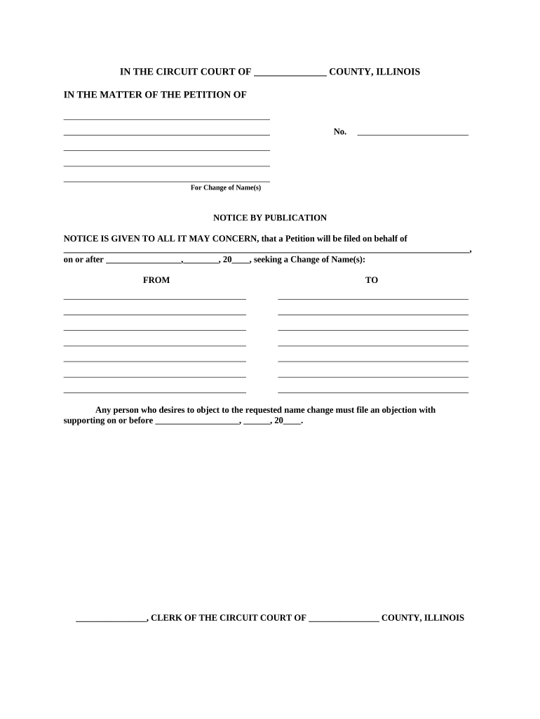 Illinois Name Change  Form