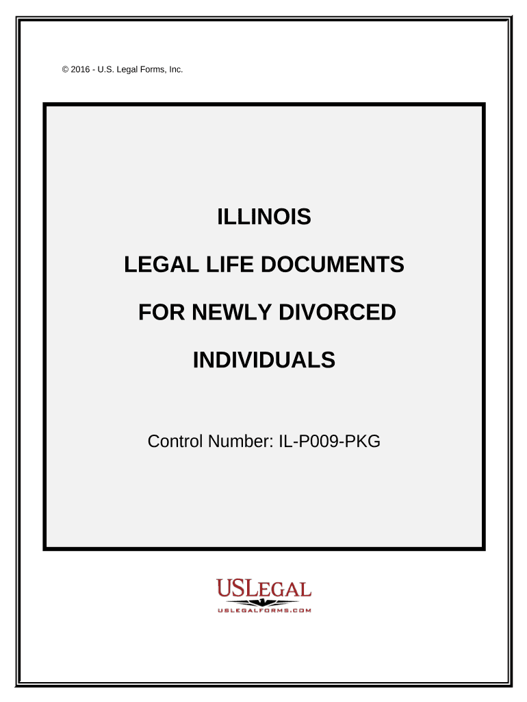 Newly Divorced Individuals Package Illinois  Form