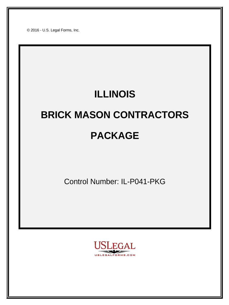 Brick Mason Contractor Package Illinois  Form