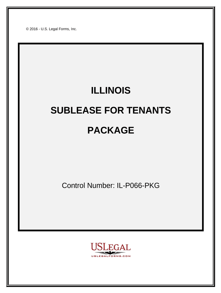 Landlord Tenant Sublease Package Illinois  Form