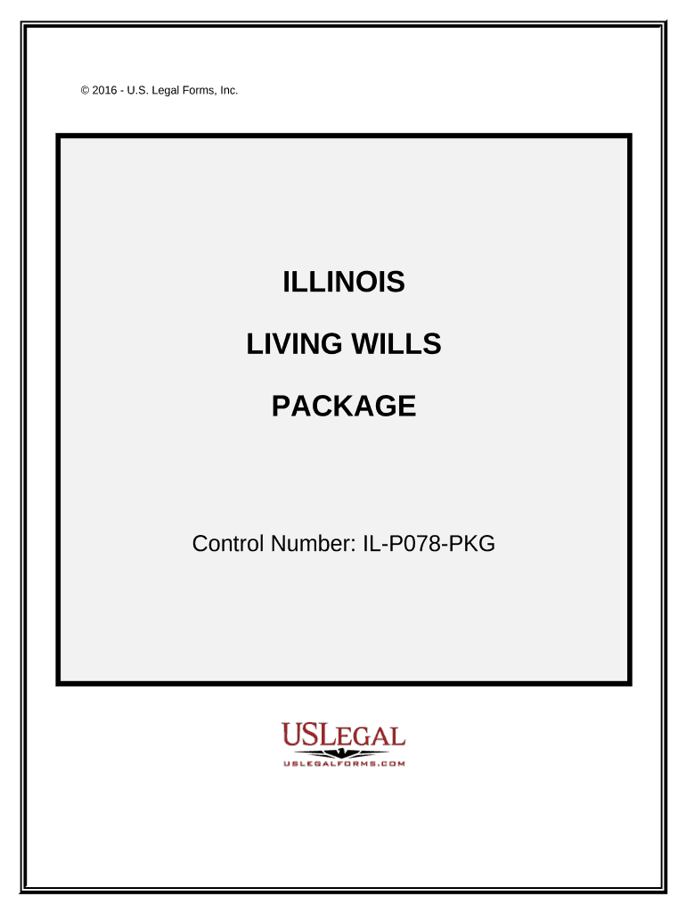 Fill and Sign the Living Wills and Health Care Package Illinois Form