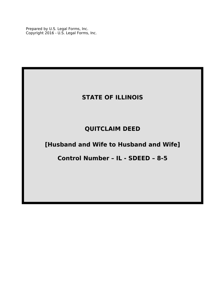 Quitclaim Deed from Husband and Wife to Husband and Wife Illinois  Form