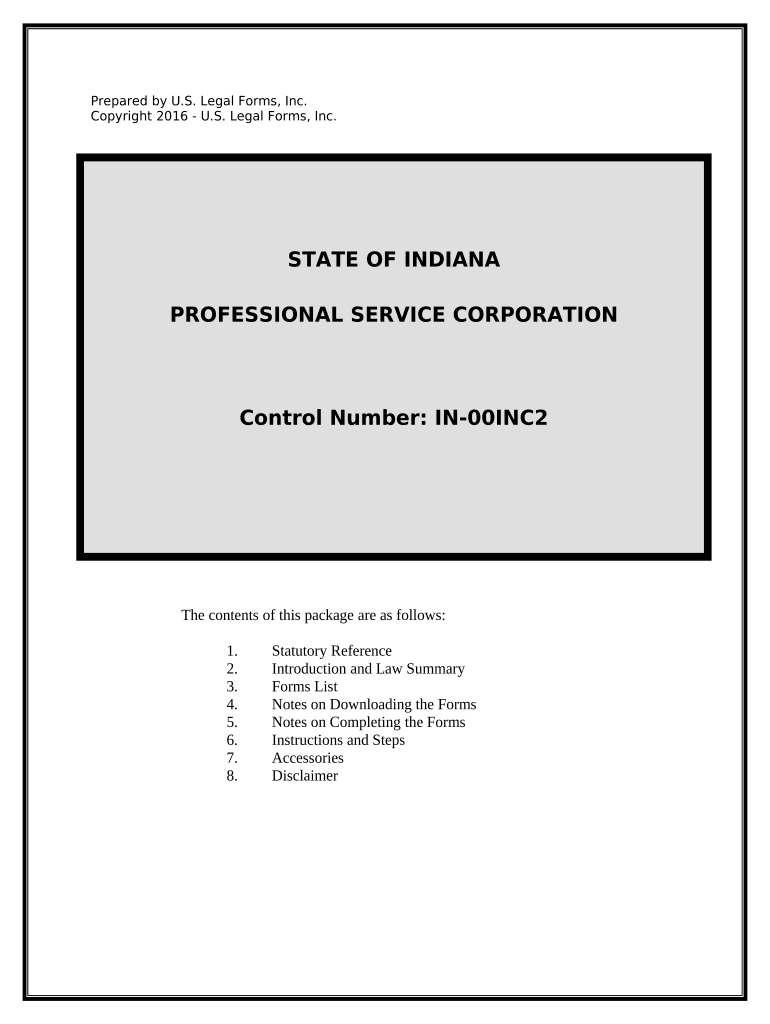 Indiana Corporation  Form