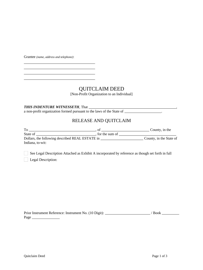 Indiana Organization  Form
