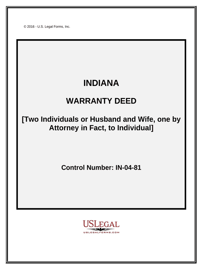 Indiana Warranty Deed  Form