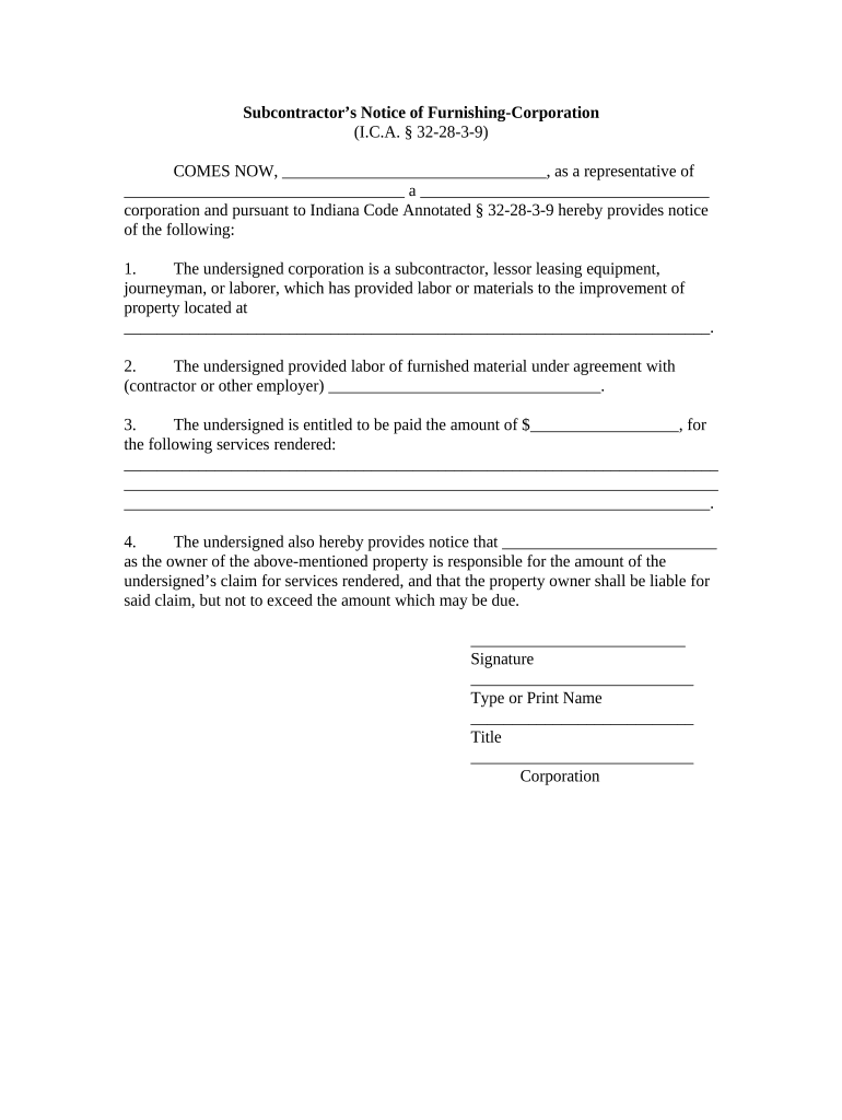 Indiana Llc Company  Form