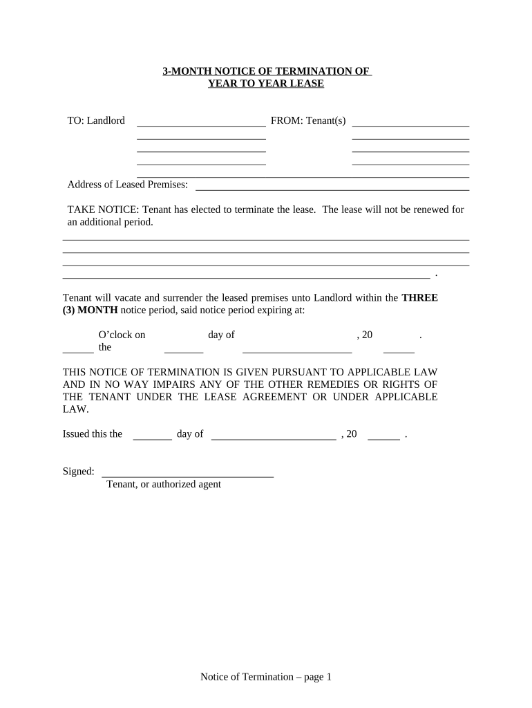 In Terminate Lease  Form