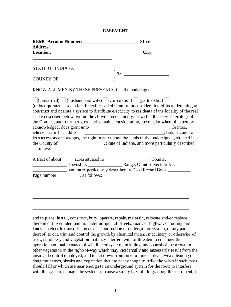 Easement Power Line  Form