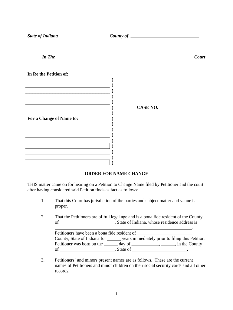 Order Name Change  Form