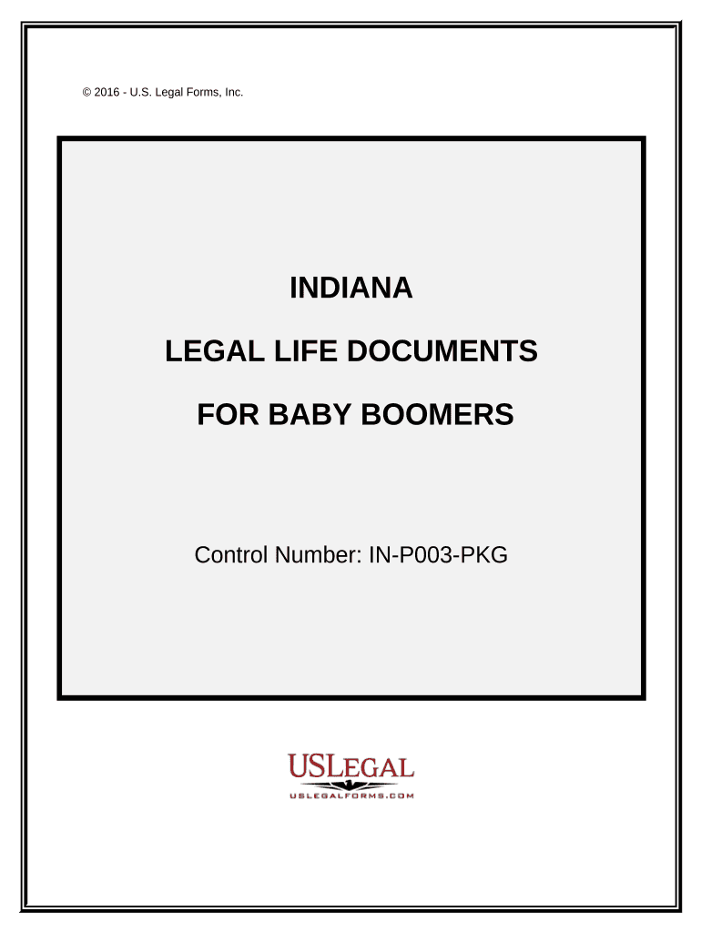 Essential Legal Life Documents for Baby Boomers Indiana  Form