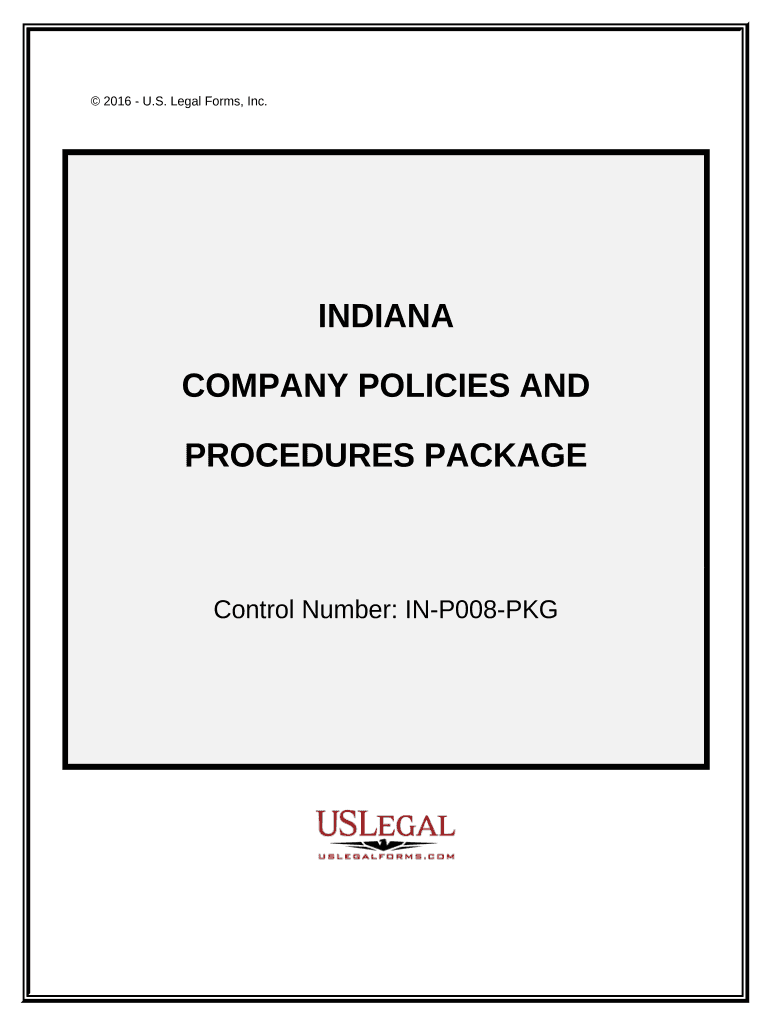 Company Employment Policies and Procedures Package Indiana  Form