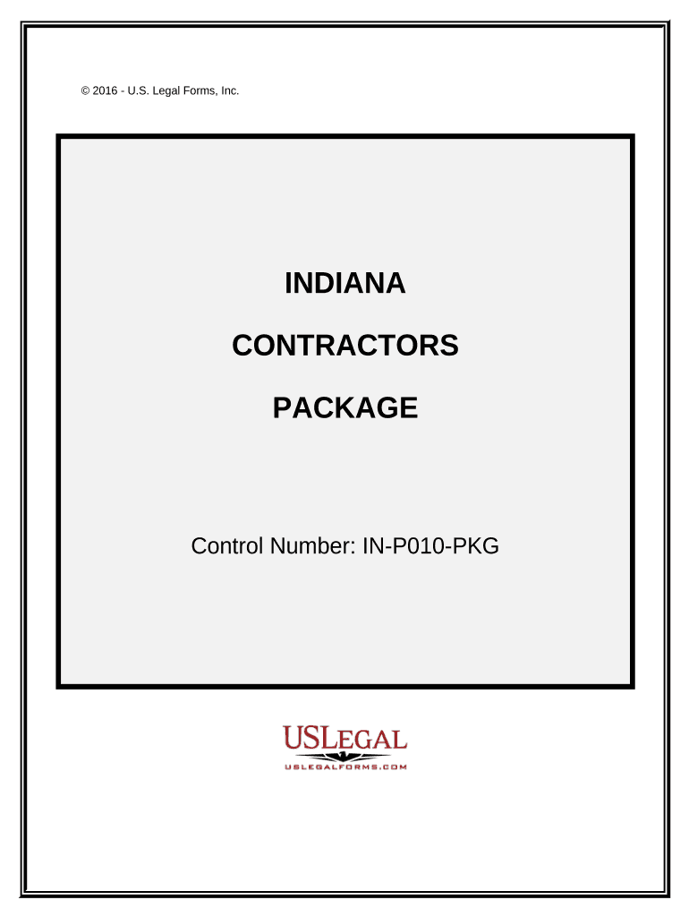 Contractors Forms Package Indiana