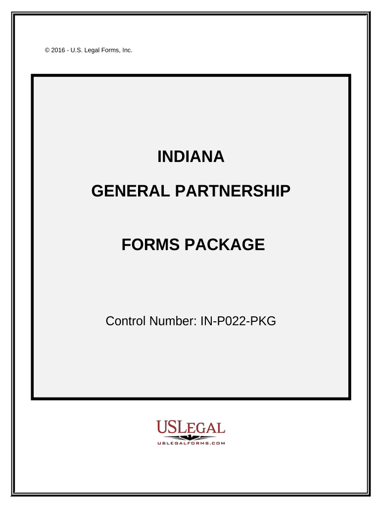 General Partnership Package Indiana  Form