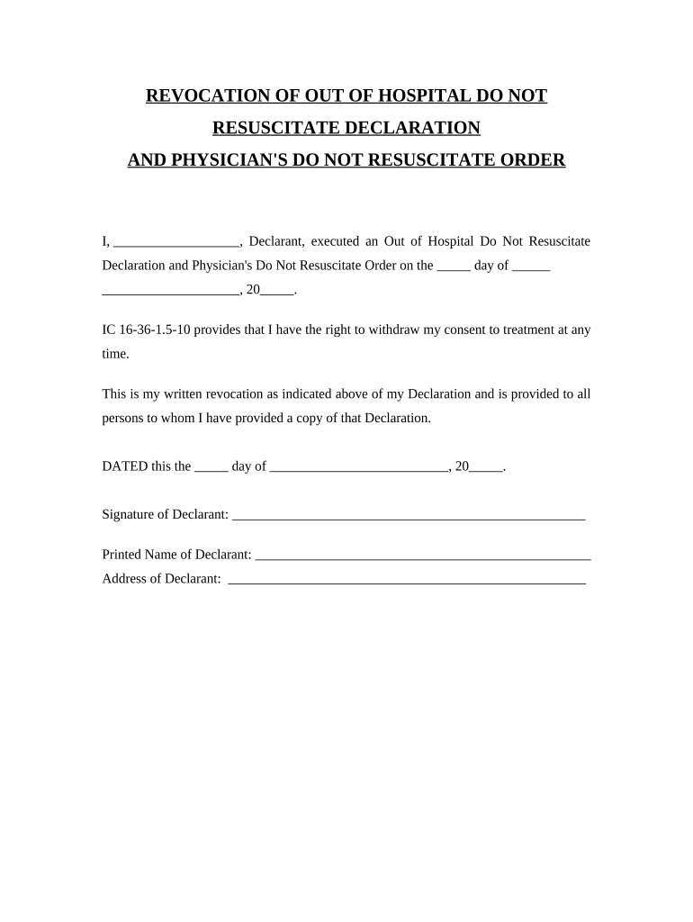 Dnr Indiana  Form