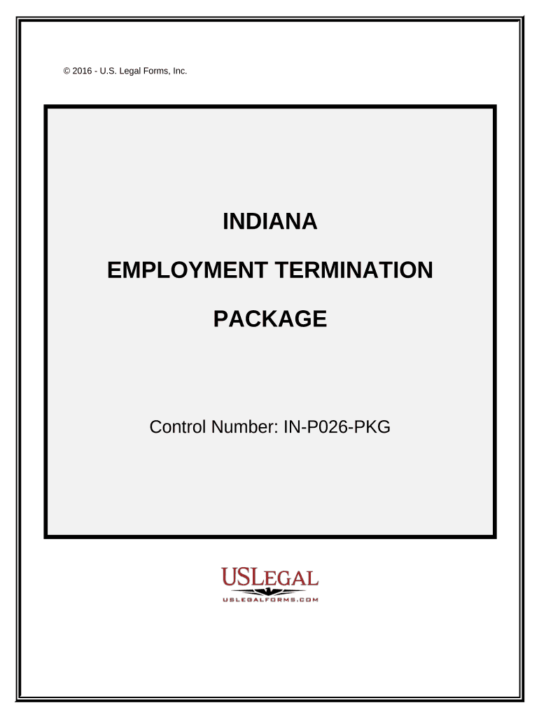 Employment or Job Termination Package Indiana  Form