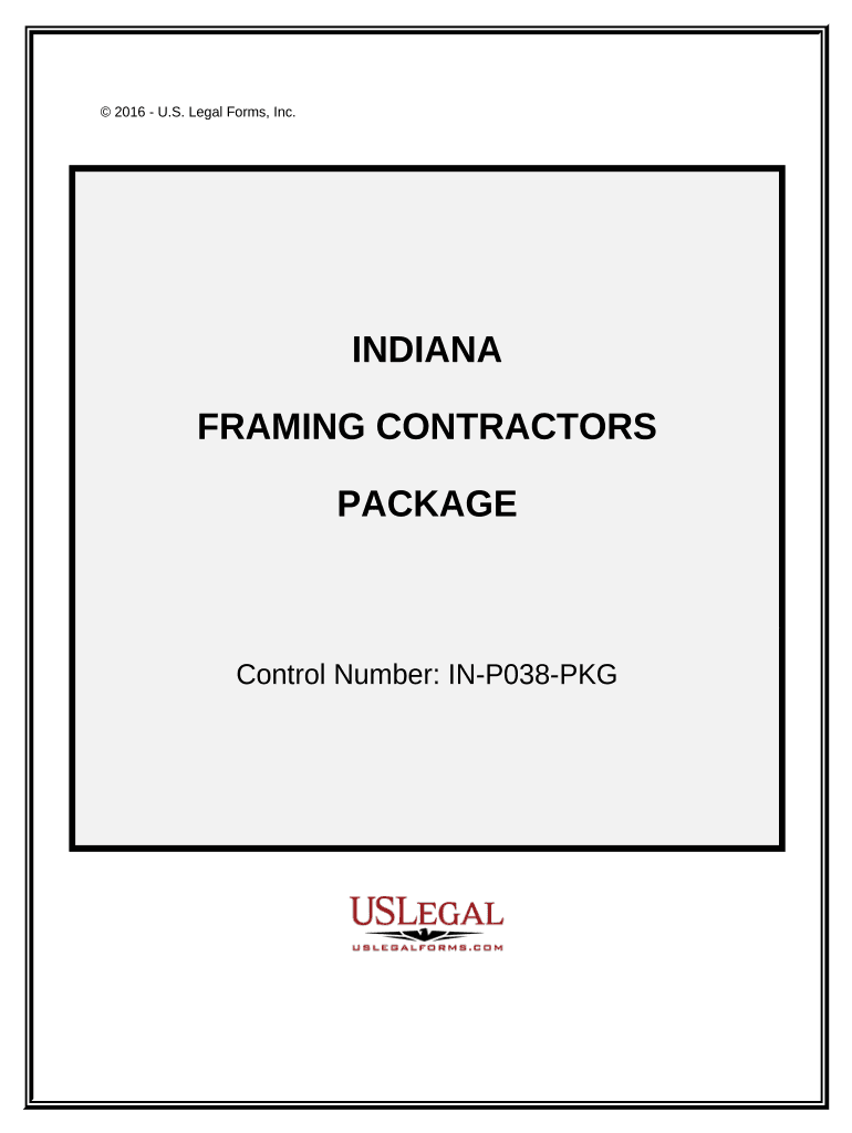 Framing Contractor Package Indiana  Form