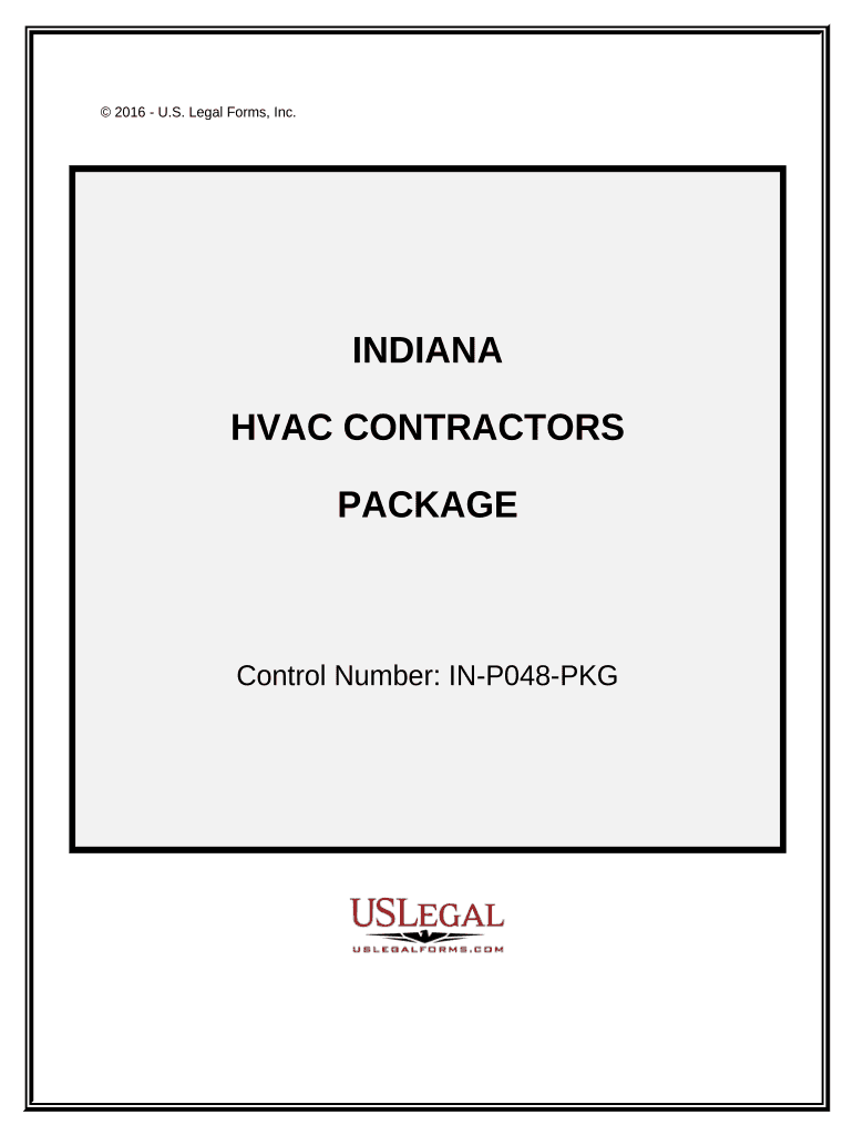 HVAC Contractor Package Indiana  Form