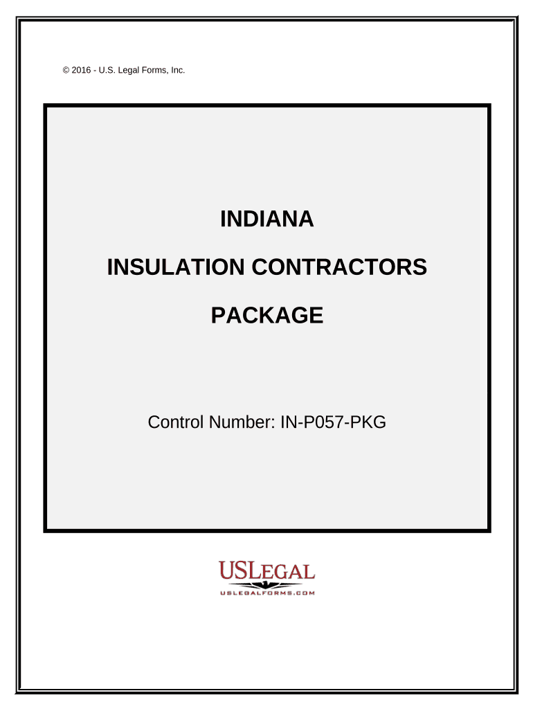 Insulation Contractor Package Indiana  Form