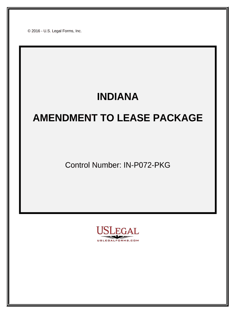 Amendment of Lease Package Indiana  Form