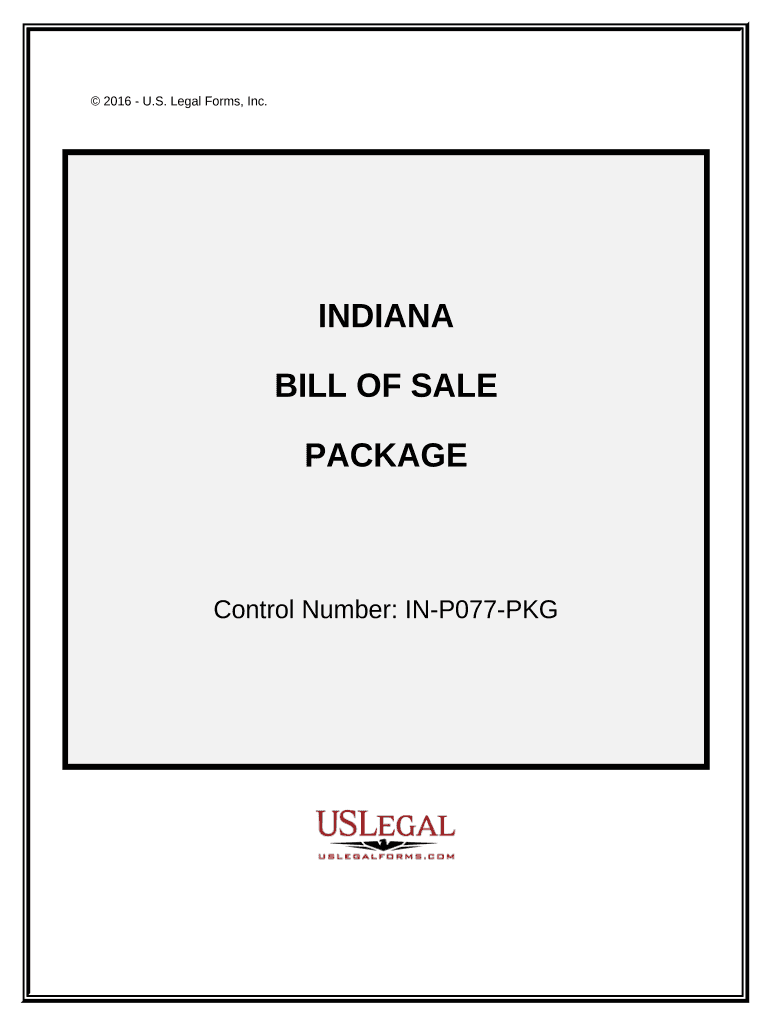 Indiana Bill Sale Template  Form
