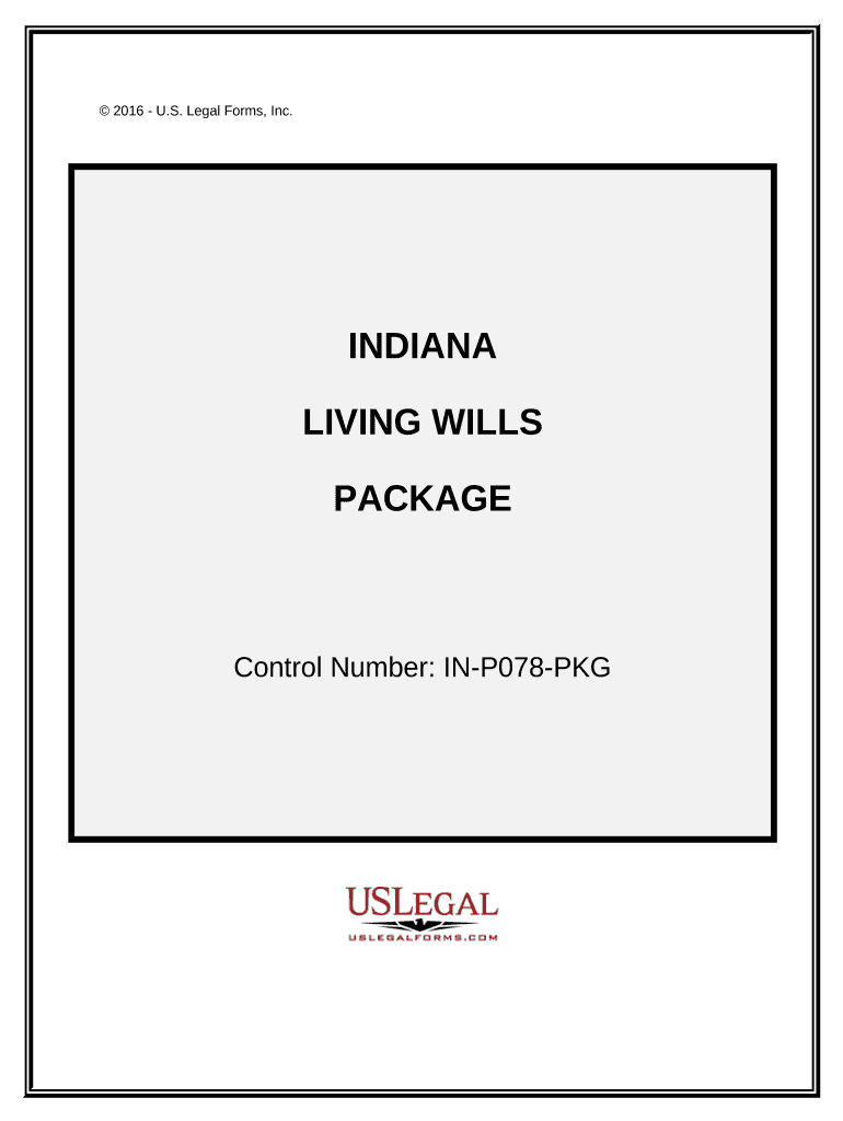 Living Wills and Health Care Package Indiana  Form