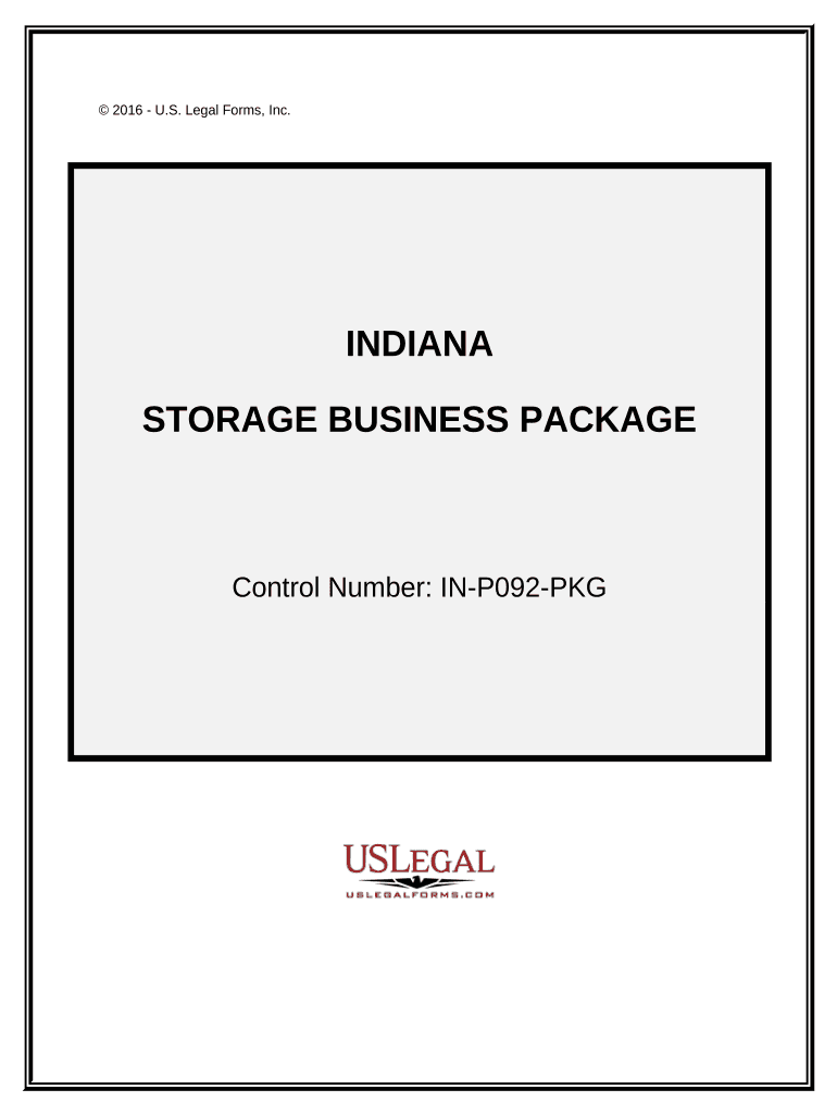 Storage Business Package Indiana  Form