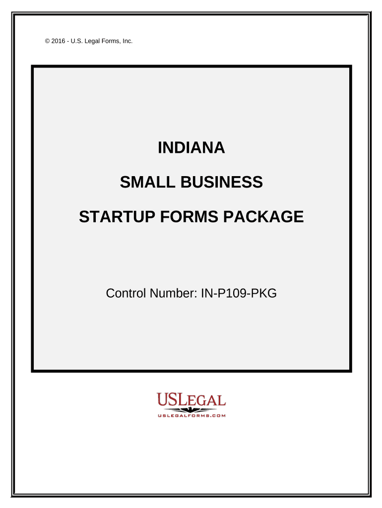 Indiana Small Business Startup Package Indiana  Form