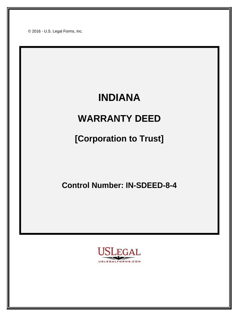 Indiana Warranty  Form