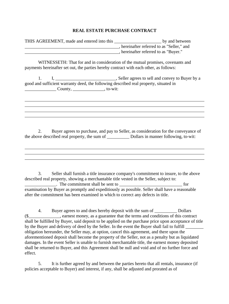 Kansas Estate Contract  Form