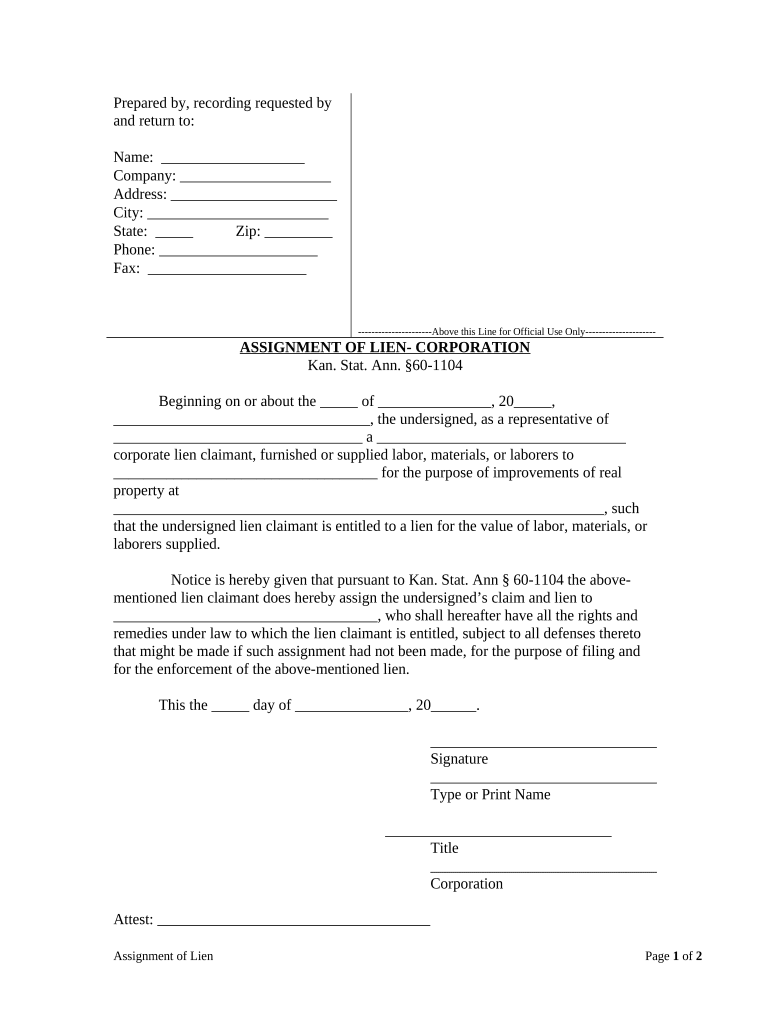 Kansas Llc Company  Form