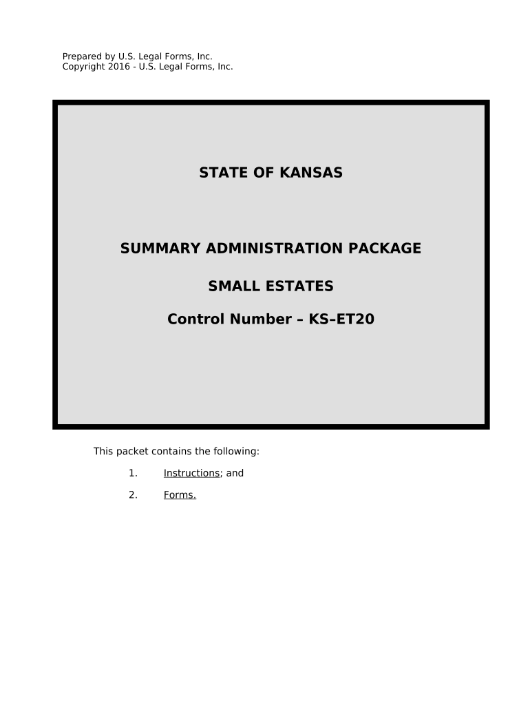 Administration Small Estates  Form