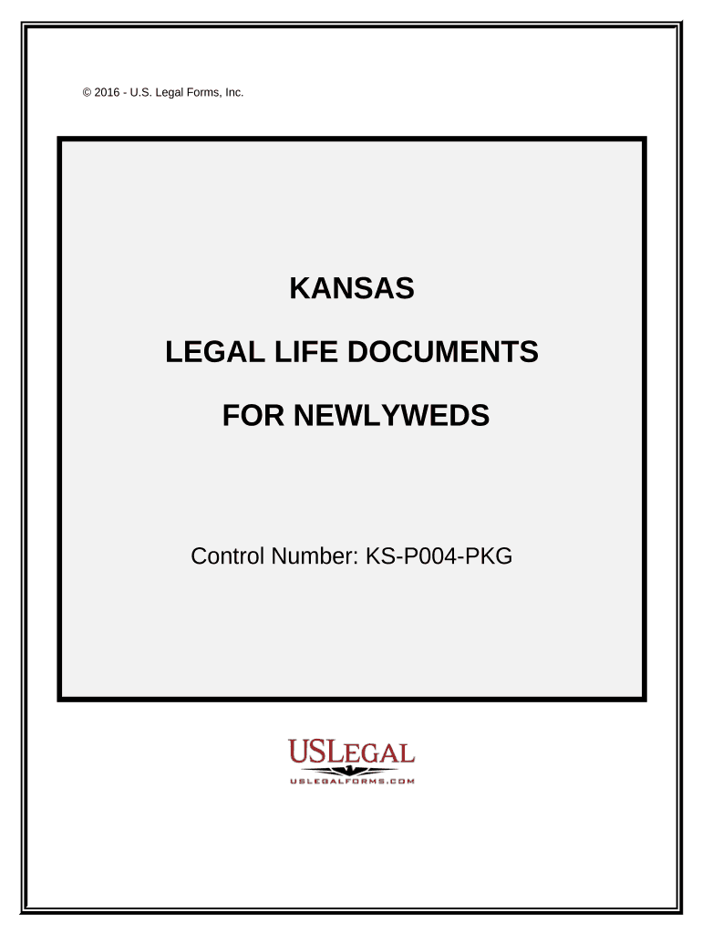 Essential Legal Life Documents for Newlyweds Kansas  Form