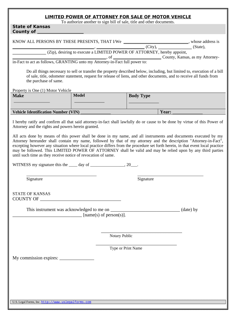 Kansas Attorney  Form