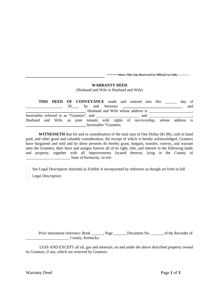 Kentucky Husband Wife  Form