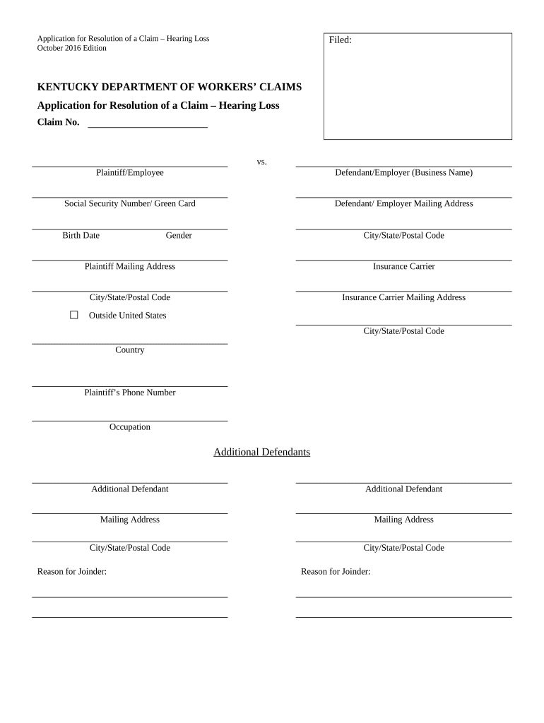 Kentucky 103  Form