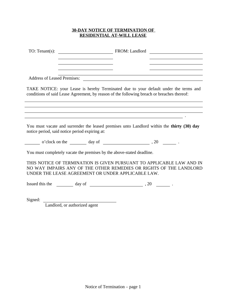 Kentucky Terminate  Form