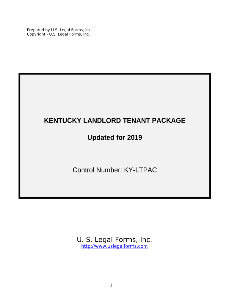 Residential Landlord Tenant Rental Lease Forms and Agreements Package Kentucky