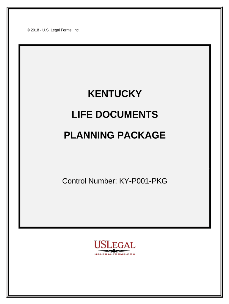 Life Documents Planning Package, Including Will, Power of Attorney and Living Will Kentucky  Form