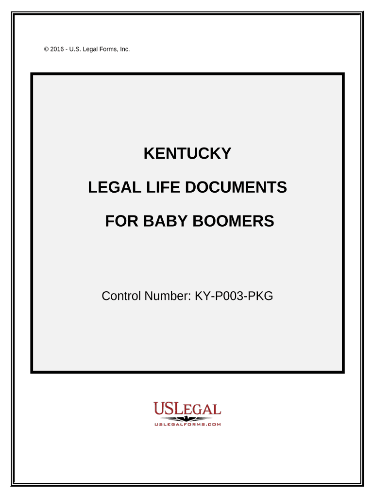 Essential Legal Life Documents for Baby Boomers Kentucky  Form