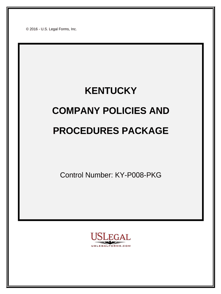 Company Employment Policies and Procedures Package Kentucky  Form