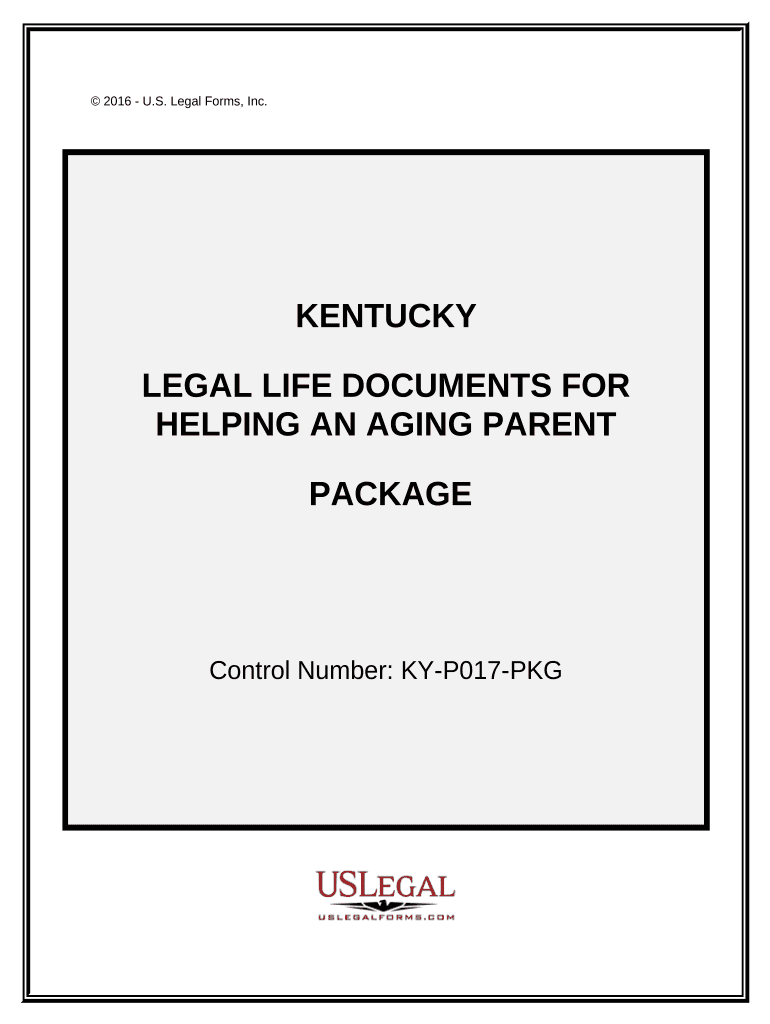 Aging Parent Package Kentucky  Form
