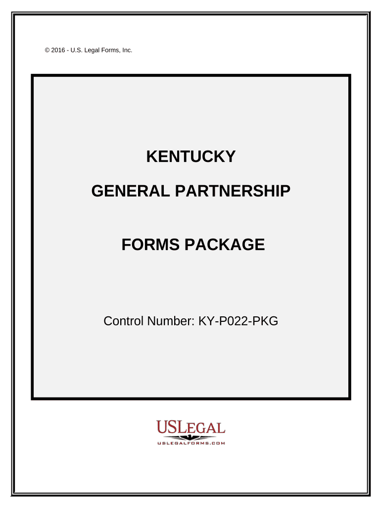 General Partnership Package Kentucky  Form