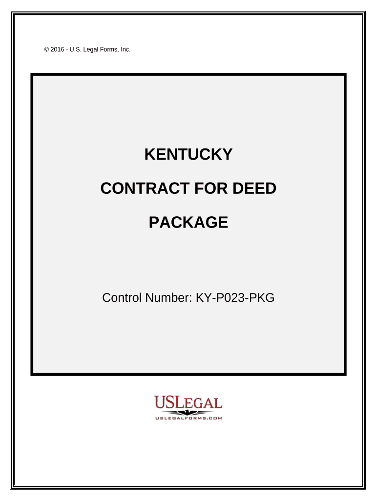 Contract for Deed Package Kentucky  Form