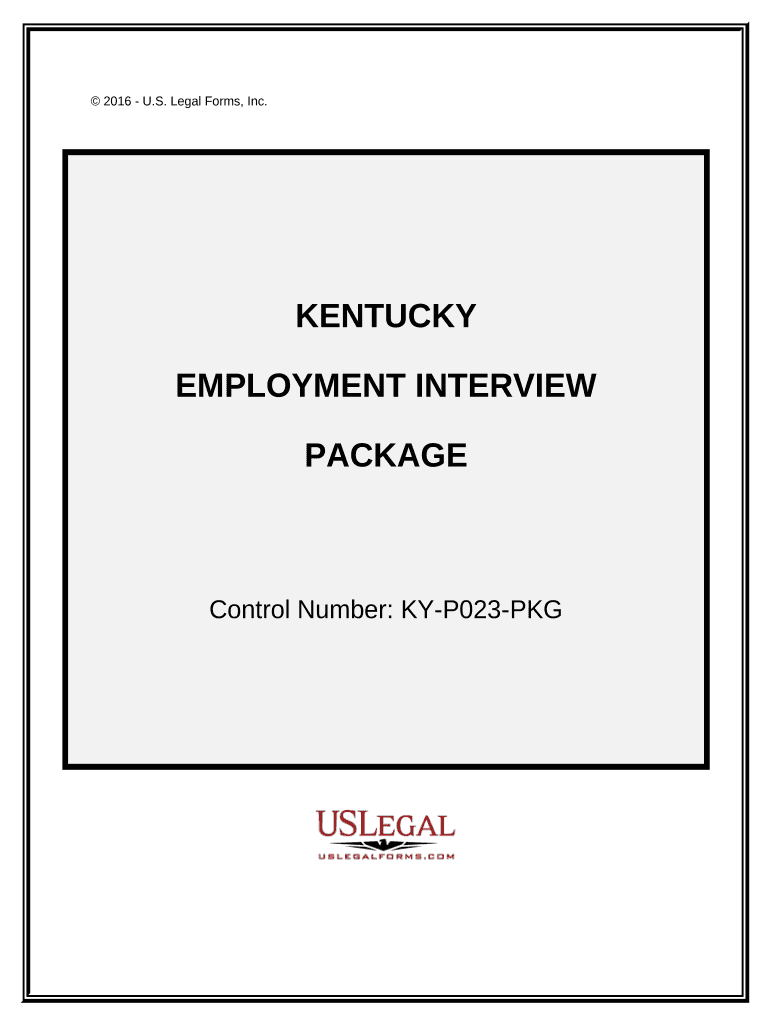 Employment Interview Package Kentucky  Form