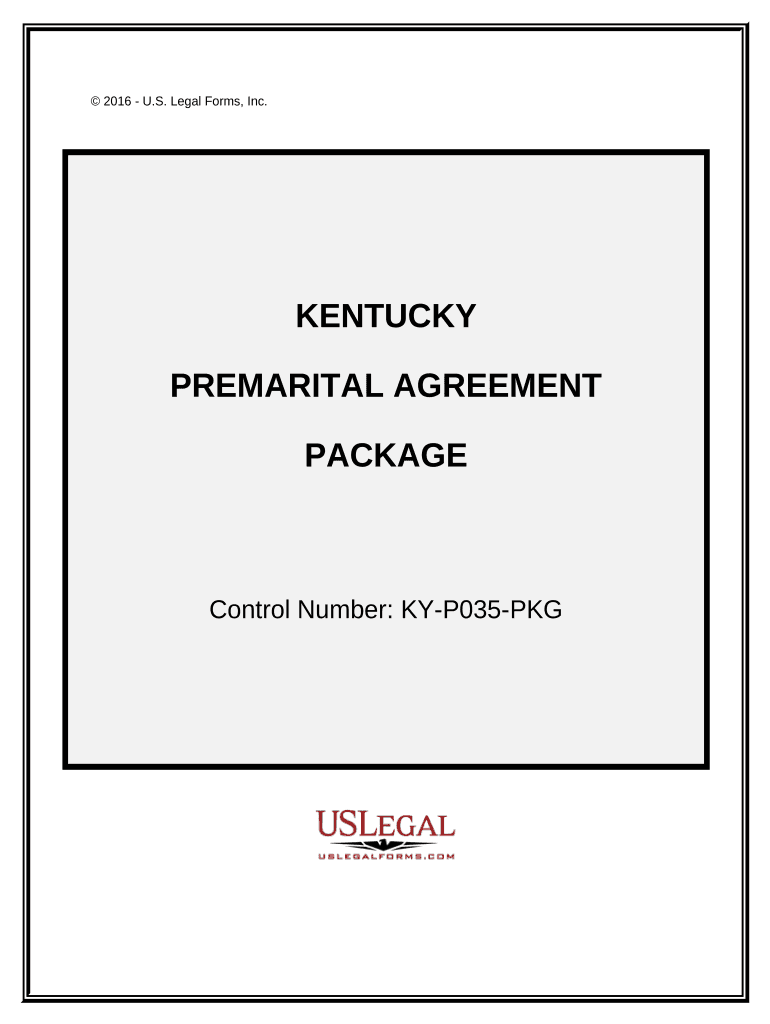 Premarital Agreements Package Kentucky  Form