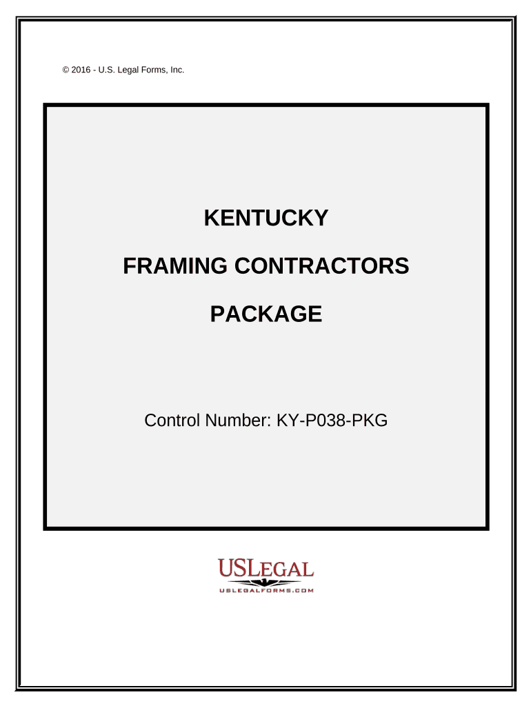 Framing Contractor Package Kentucky  Form